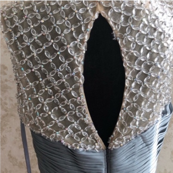 BNWT La Femme beaded chiffon gown - Picture 7 of 10